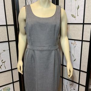 White House Black Market Grey Sleeveless Sheath Dress